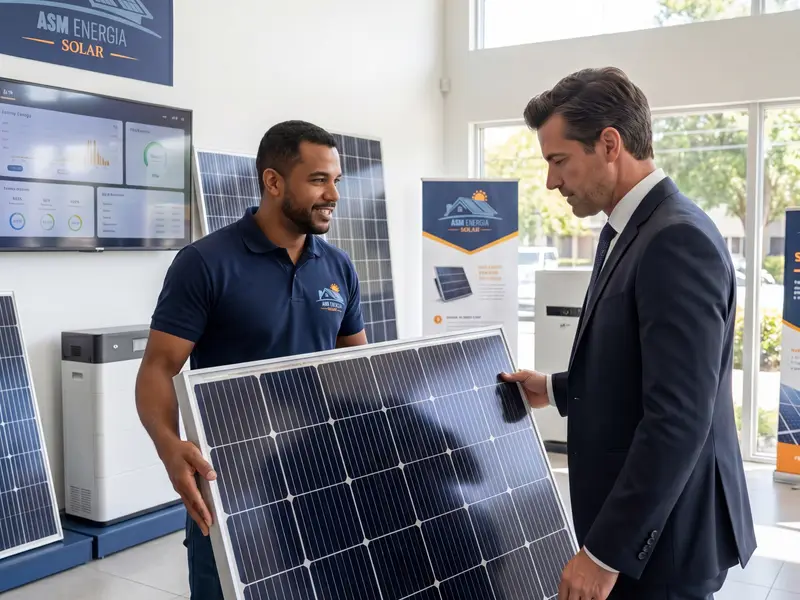 Instalação profissional de painéis solares ASM Energia Solar